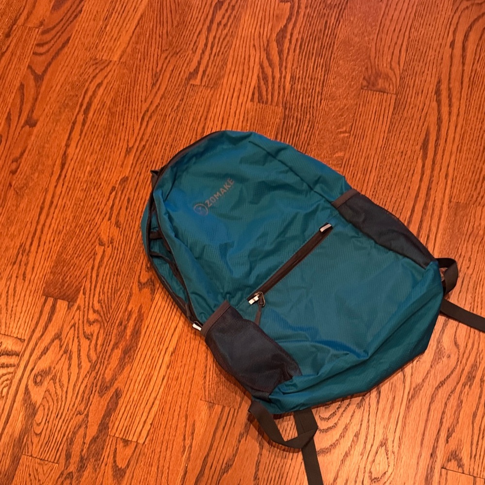 Stylish Teal and Black Backpack